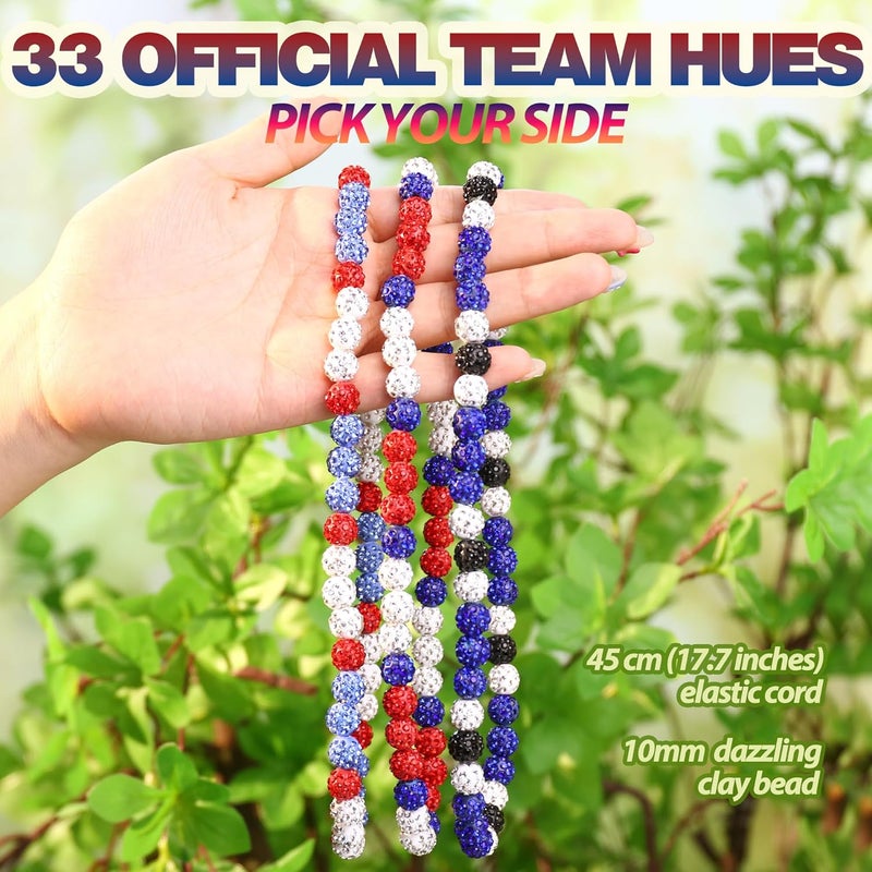 Krfy Baseball Necklaces for Boys, Bling Rhinestone Beaded Necklaces for Women Men, Diamond Baseball Drip Necklace Ice Bead Necklaces Inspired Sports Jewelry, 17.7 Inches, Age：Over 8 Years Old - Image 4